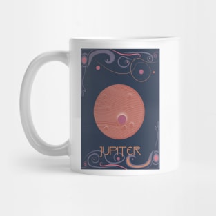 Jupiter - Art Nouveau Space Travel Poster Mug